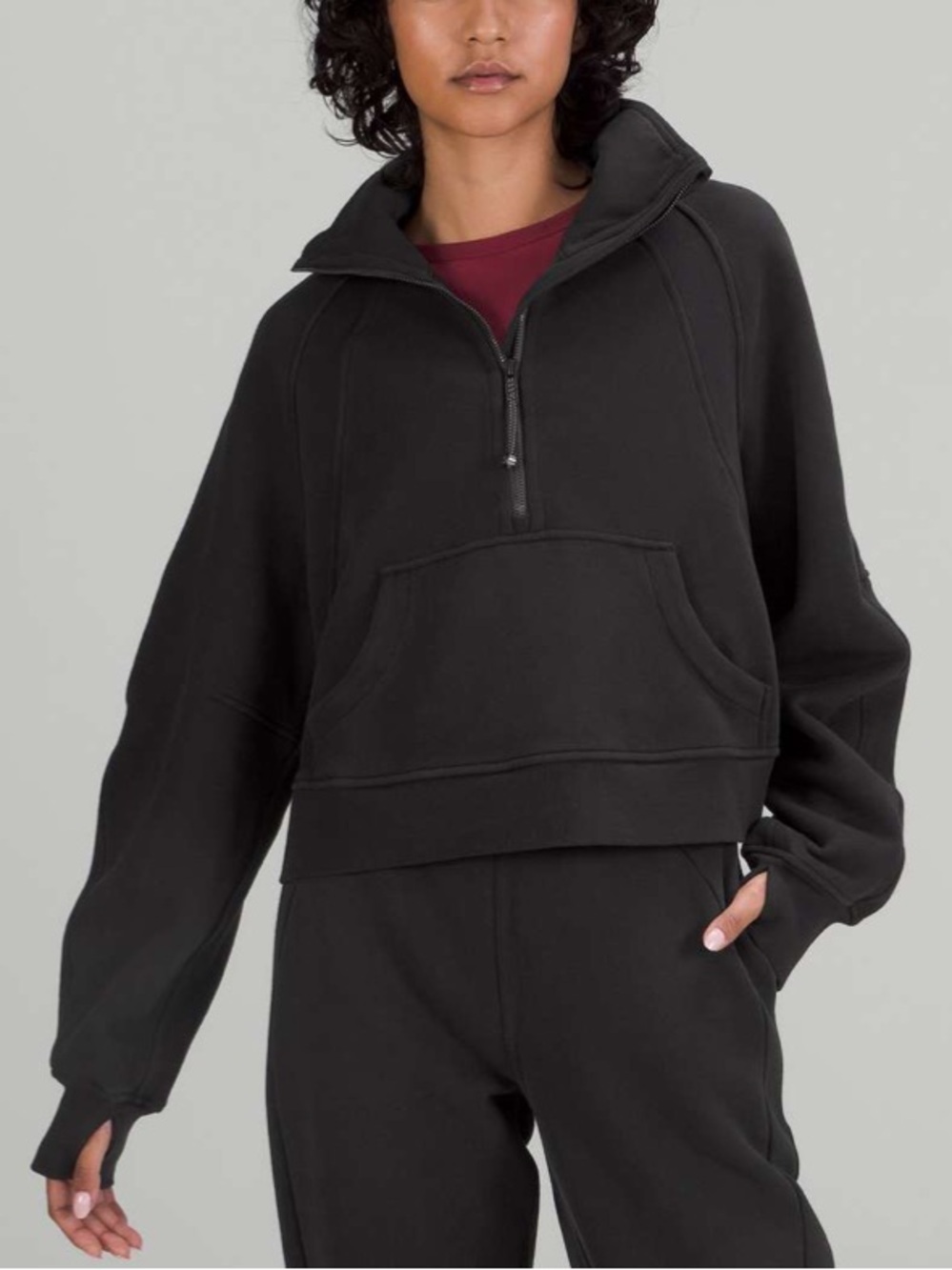 Lululemon Scuba Oversized Funnel Neck Shirt Black XL / XXL